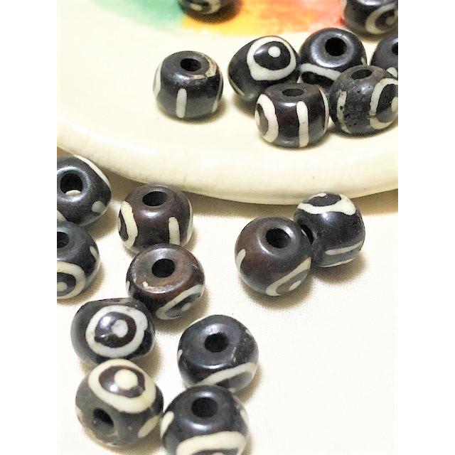 ハンドメイド　ボーンビーズ　デザインA  20個入り　８mm |  | 02