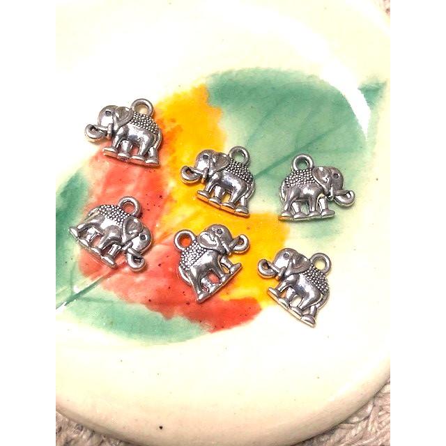 メタルチャーム　ゾウ　シルバー　6個入り |  | 03