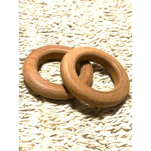 ウッドリング　ライトブラウン　木製　2個入 |  | 02