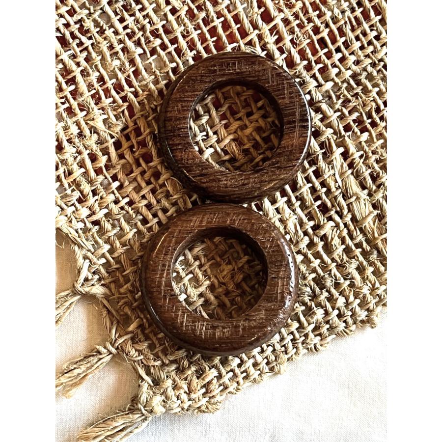 ウッドリング　ダークブラウン　Sサイズ　木製　2個入 |  | 01