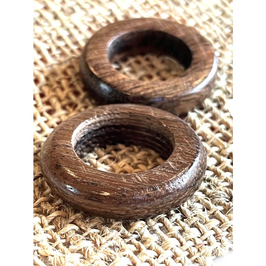 ウッドリング　ダークブラウン　Sサイズ　木製　2個入 |  | 02