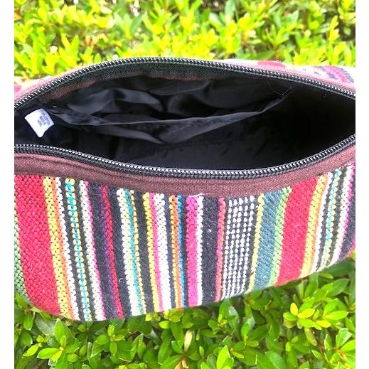 コットン　ポーチ　ストライプ　レッドMIX |  | 02