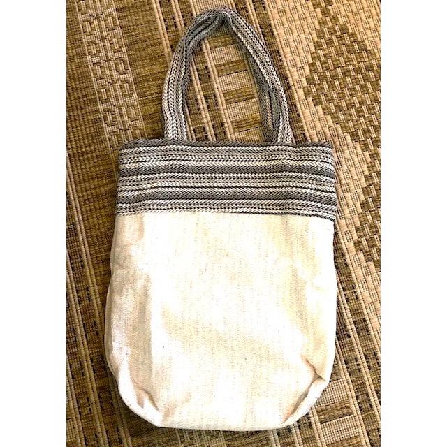 100%リネン トートバッグ　ブラウン/ブラック 　 |  | 01