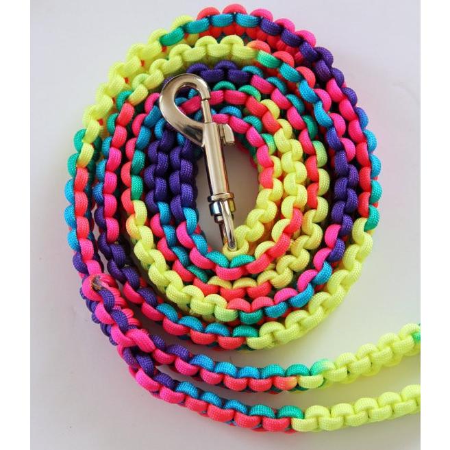 虹色 七色 レインボー パラコード 4mm 15m カラフル ひも テント