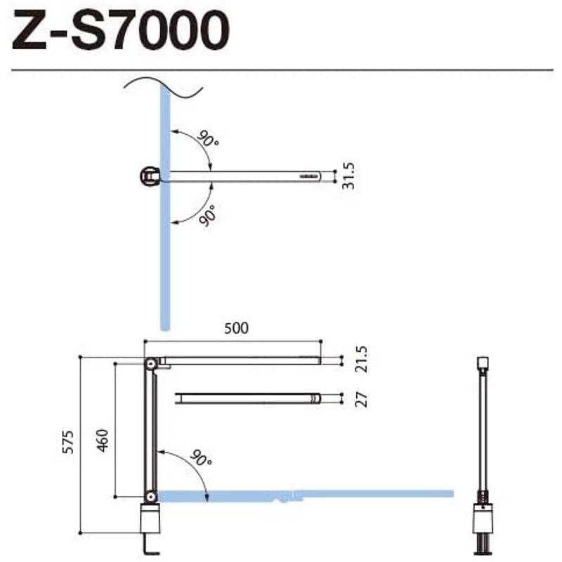 山田照明 Z-LIGHT LEDデスクライト シルバー 調光調色モデル Z-S7000SL LIGHT LEDデスクライト シルバー 調光調色モデル S7000SL サイズ 5mm