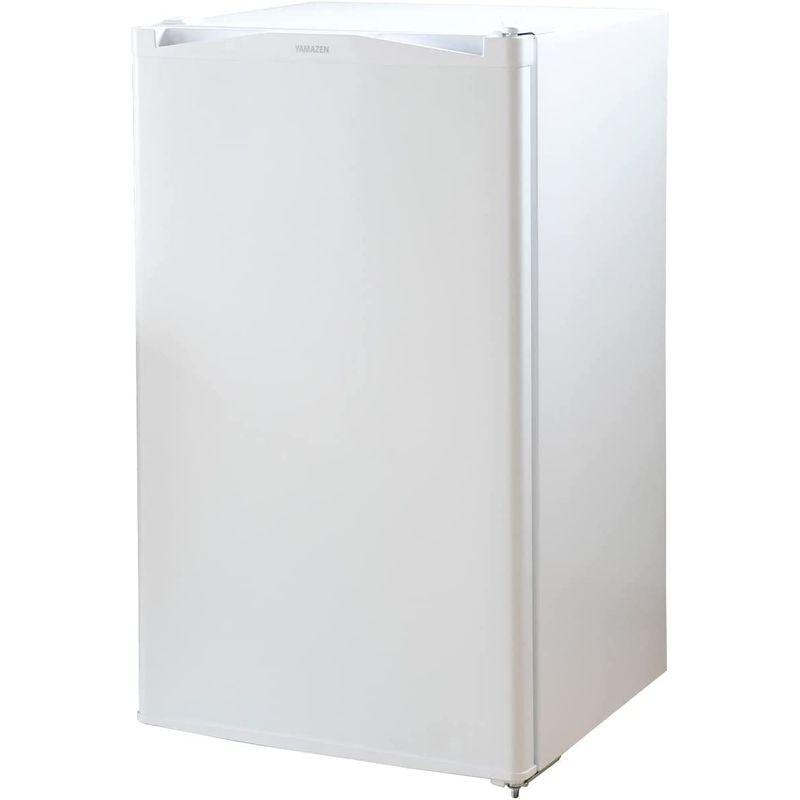 山善 冷蔵庫 92L 一人暮らし 1ドア 右開き 幅47.4cm 小型 温度調節7段階 野菜室 製氷スペース付き YFR-90(W