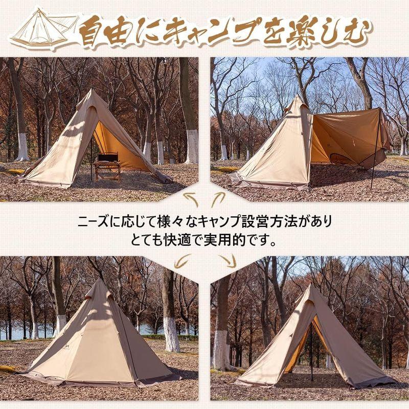 TOMOUNT ワンポールテント ソロ tcテント 2.1m ポリコットンテント 多機能 1-2人 簡単設営 撥水 通気 遮光 薪ストーブ使 cm TOMOUNT ワンポールテント ソロ tcテント 1m ポリコットンテント 多機能 2人 簡単設営 撥水 通気 遮光 重量 kg