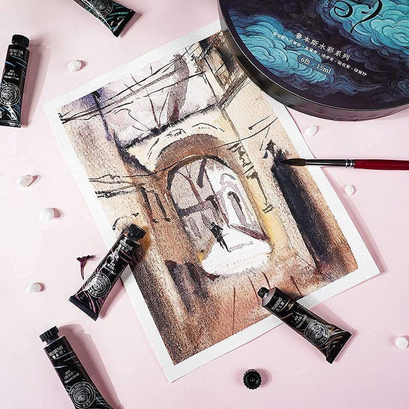 週間売れ筋 Paul Rubens絵の具 水彩絵の具 詩韻 セット 透明水彩絵の具 墨色 分離系 6色 15ml ペイント チューブ イラスト 画材 ア Www Kiro Hedensted Dk