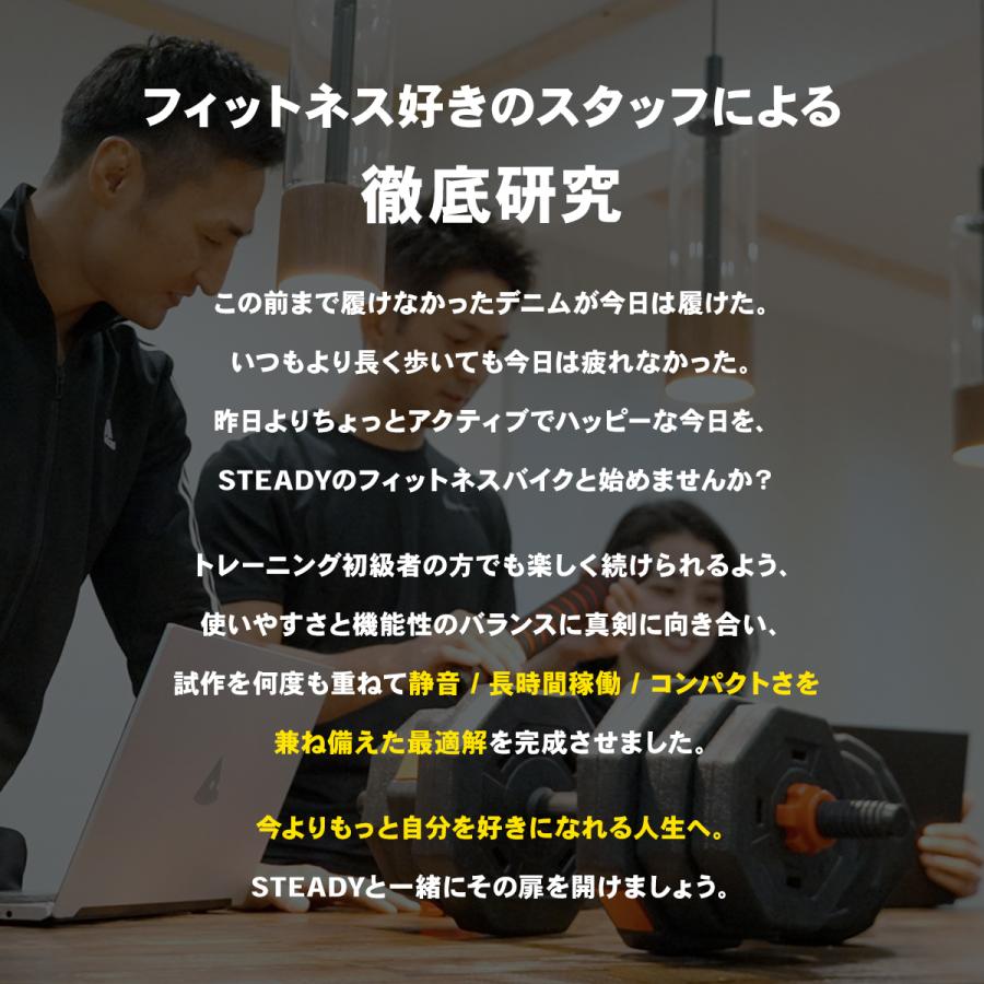 STEADY（ステディ） フィットネスバイク 静音 家庭用 折りたたみ