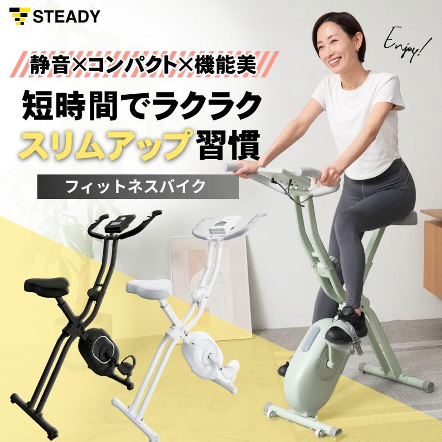 STEADY（ステディ） フィットネスバイク 静音 家庭用 折りたたみ
