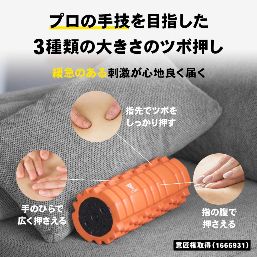 STEADY 電動フォームローラー 最大振動数4500回/分 トレーニング STEADY 電動フォームローラー 最大振動数4500回/分 トレーニング