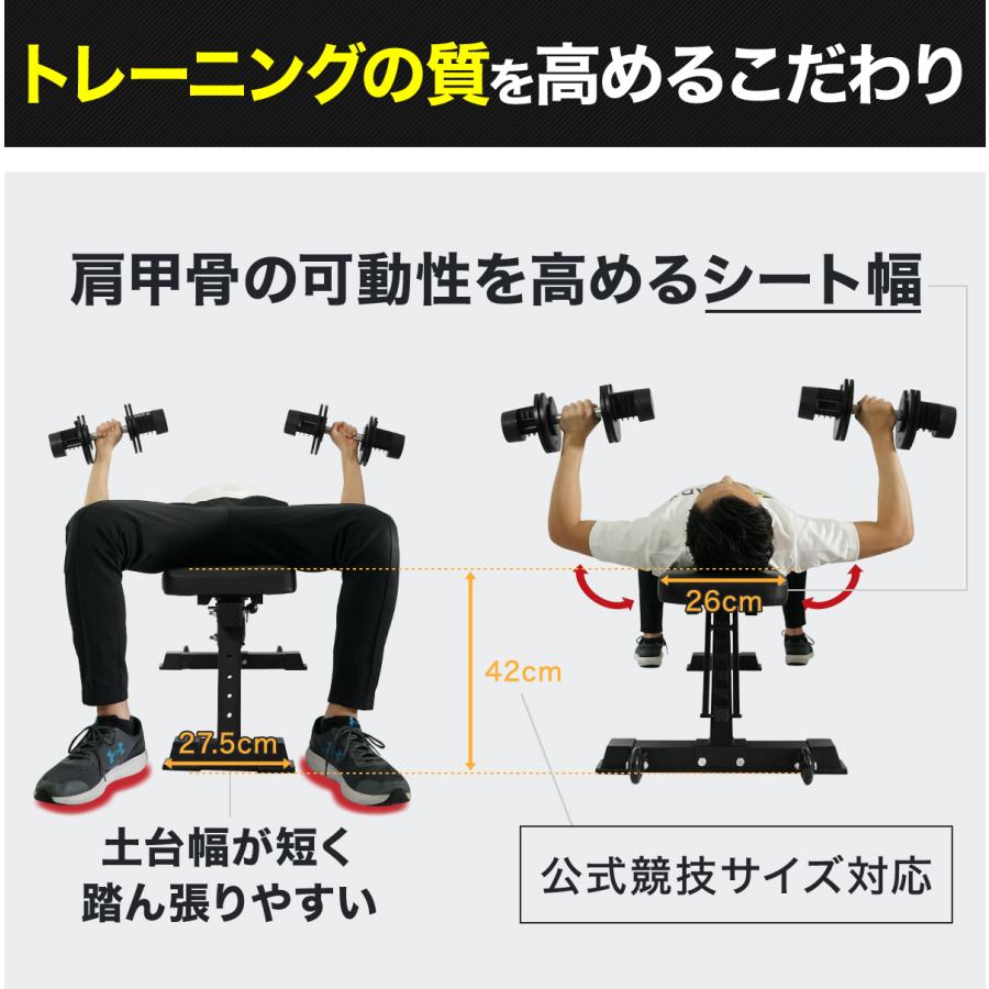 STEADY（ステディ） トレーニングベンチ 耐荷重330kg 家庭用 角度調整