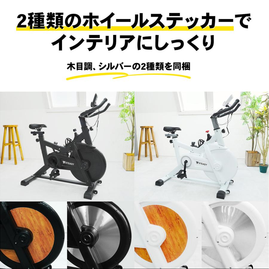 STEADY（ステディ） スピンバイク マット＆サドルカバー付き 静音 家庭