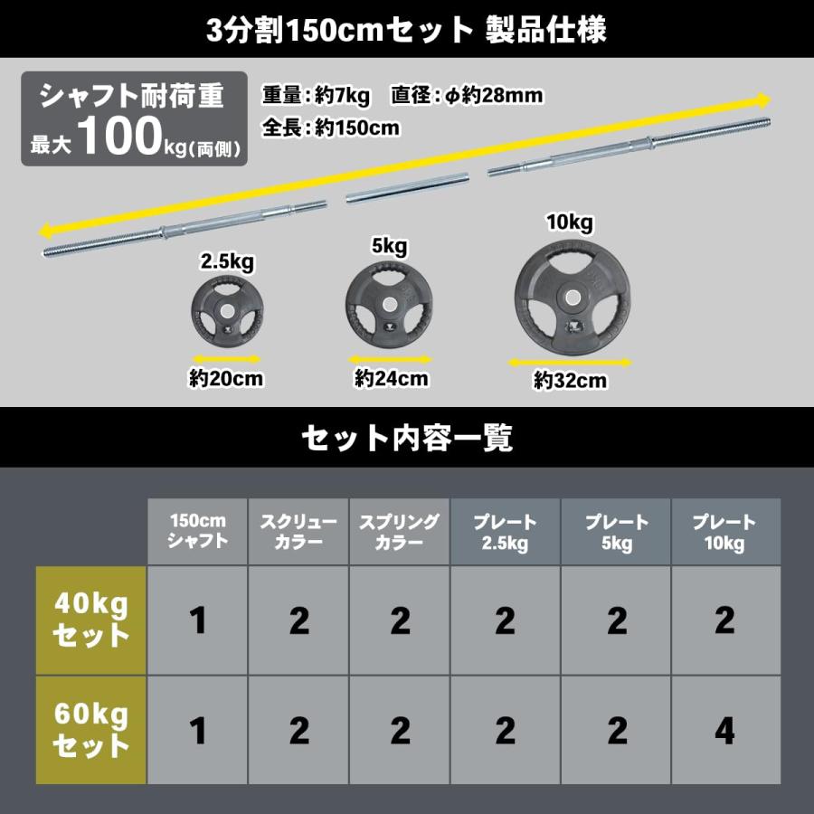 【札幌市内配送可能】バーベルシャフト ストレートシャフト（カラー１つ付）メーカー不明　トレーニング 筋トレ バーベルシャフト 150cm ダンベル ストレートバー ストレートシャフト