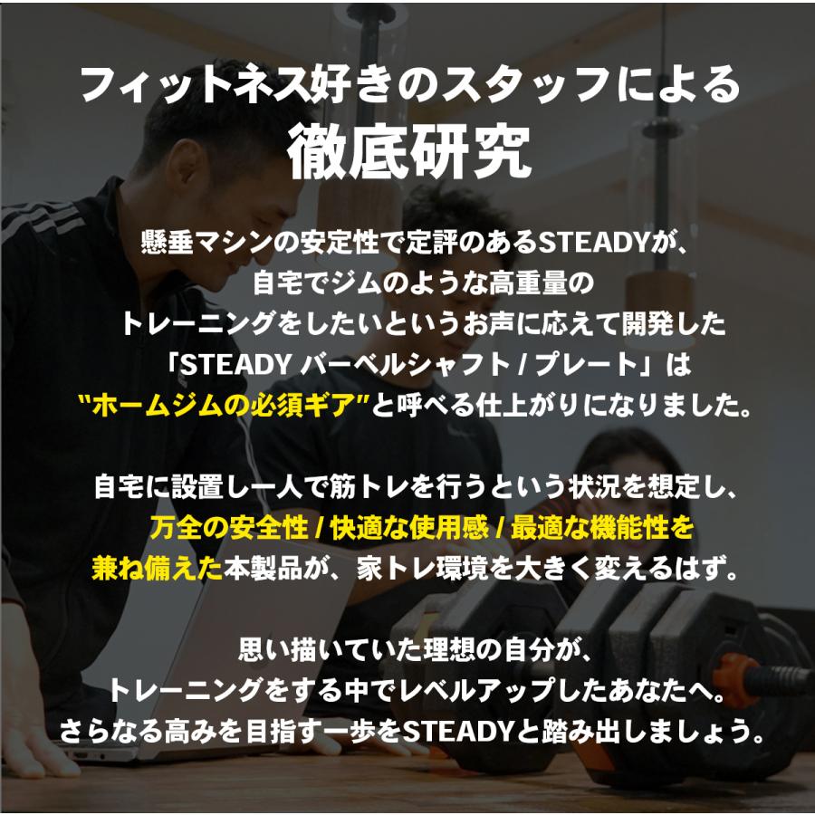 STEADY（ステディ） バーベルシャフト プレート セット 60 80 100