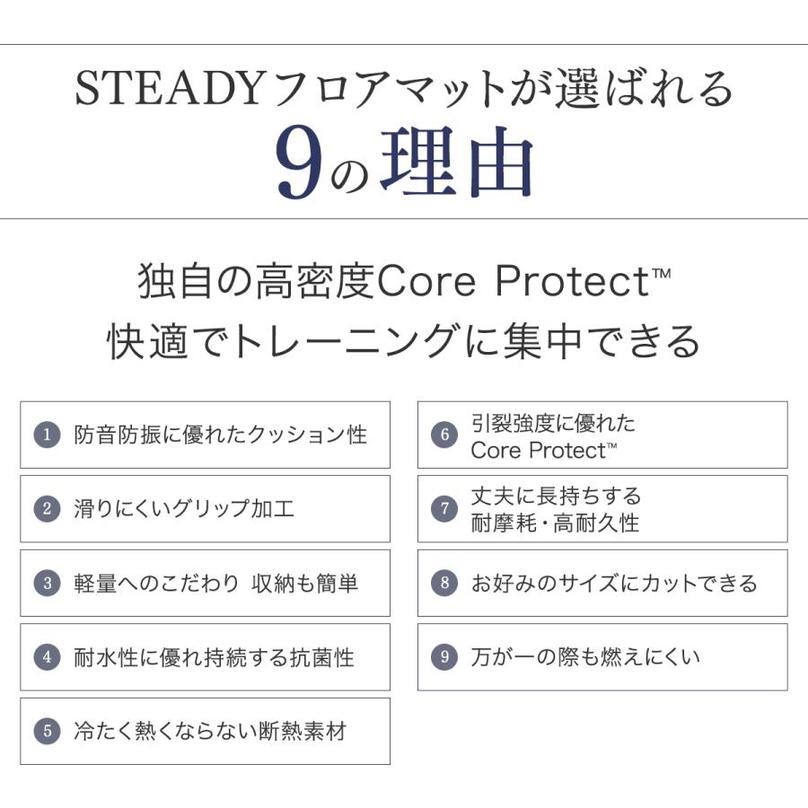 STEADY（ステディ） トレーニングマット 115×76cm 厚さ6mm 大判サイズ