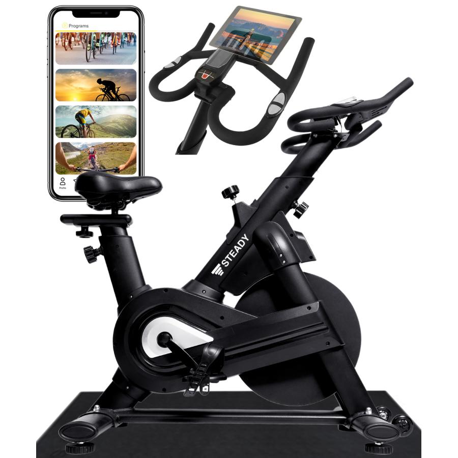 STEADY（ステディ） スピンバイク Pro マット付き 静音 家庭用 13kg