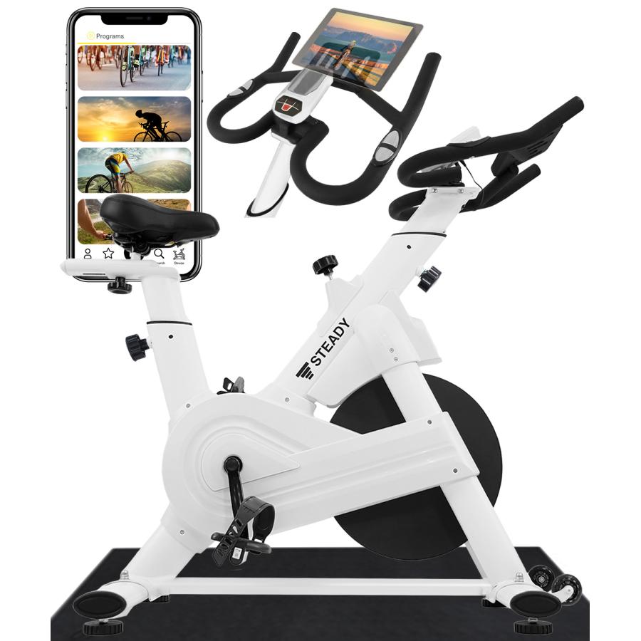 STEADY（ステディ） スピンバイク Pro マット付き 静音 家庭用 13kg