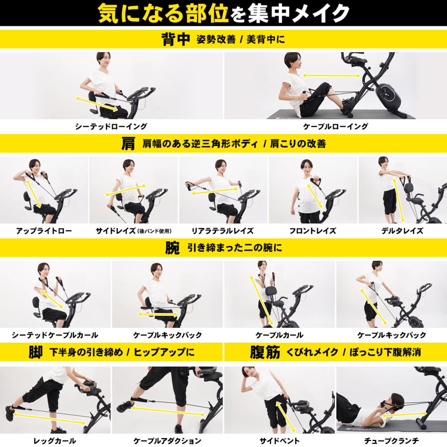 STEADY（ステディ） フィットネスバイク マット付き 静音 家庭用