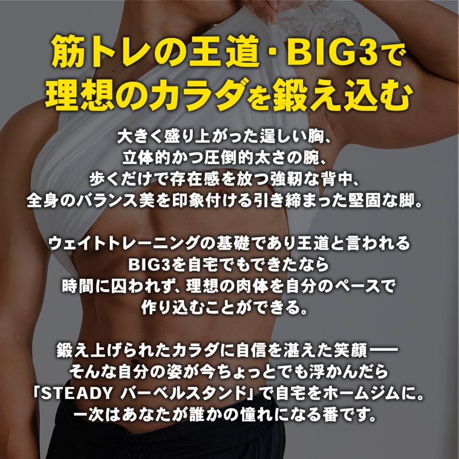 STEADY（ステディ） バーベルスタンド 高さ調整12段 耐荷重360kg
