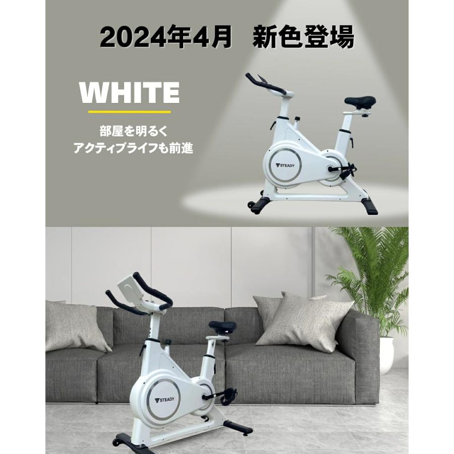 STEADY スピンバイク Plus マット付 スピンバイク Plus アプリ連携 連続120分 365日保証 ST145 STEADY