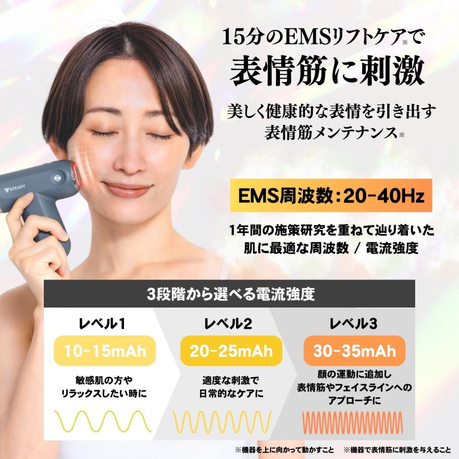 STEADY EMS美容&リリースガン【3in1/軽量/独自のスカルプ STEADY EMS美容&リリースガン【3in1/軽量/独自のスカルプ
