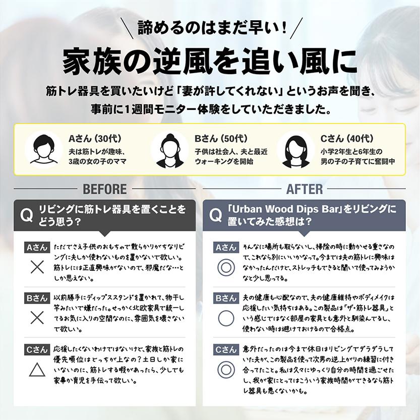 STEADY（ステディ） ディップスバー 木製バー 耐荷重300kg 省スペース