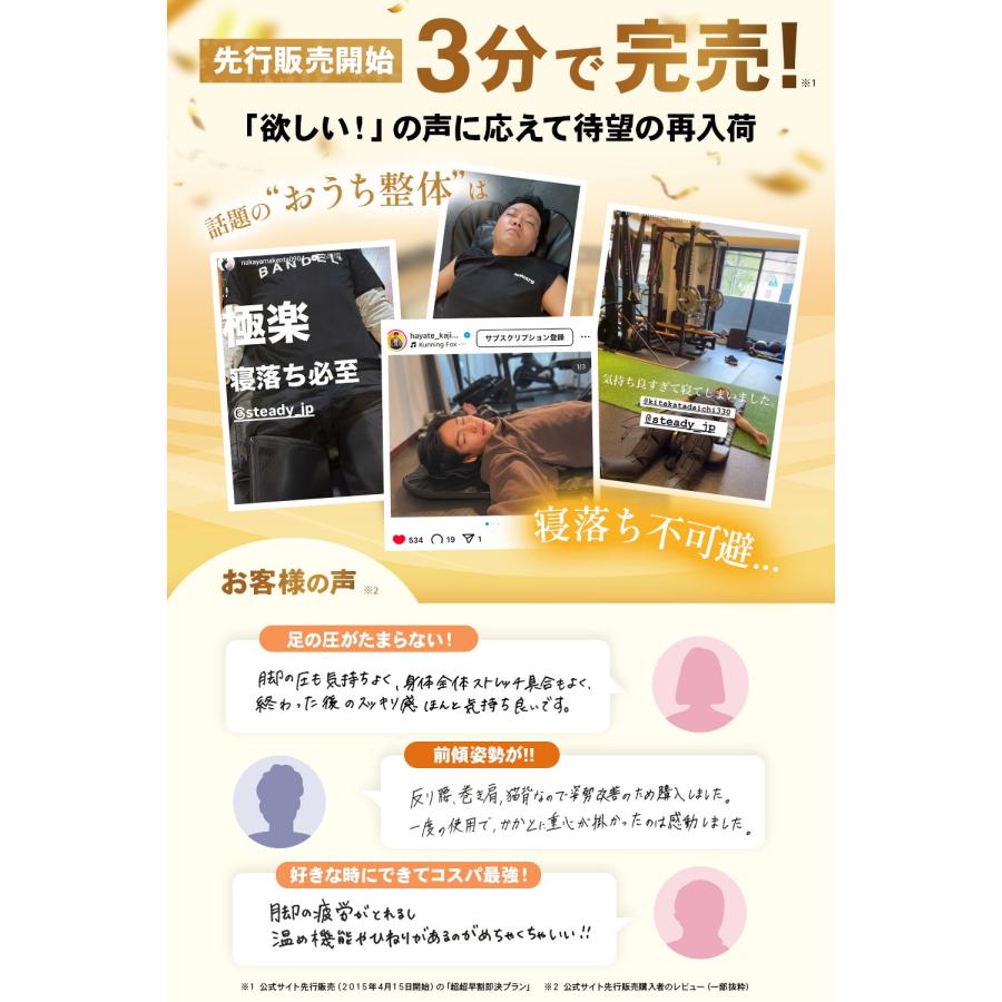 STEADY（ステディ） ストレッチシート 温熱 家庭用 3Dエアバッグ