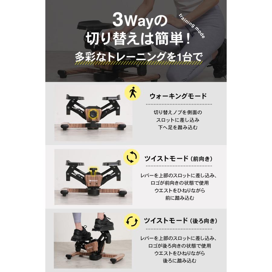 STEADY（ステディ） ツイストステッパー ステッパー 静音 3WAY 家庭用