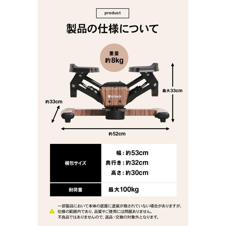 STEADY（ステディ） ツイストステッパー ステッパー 静音 3WAY 家庭用
