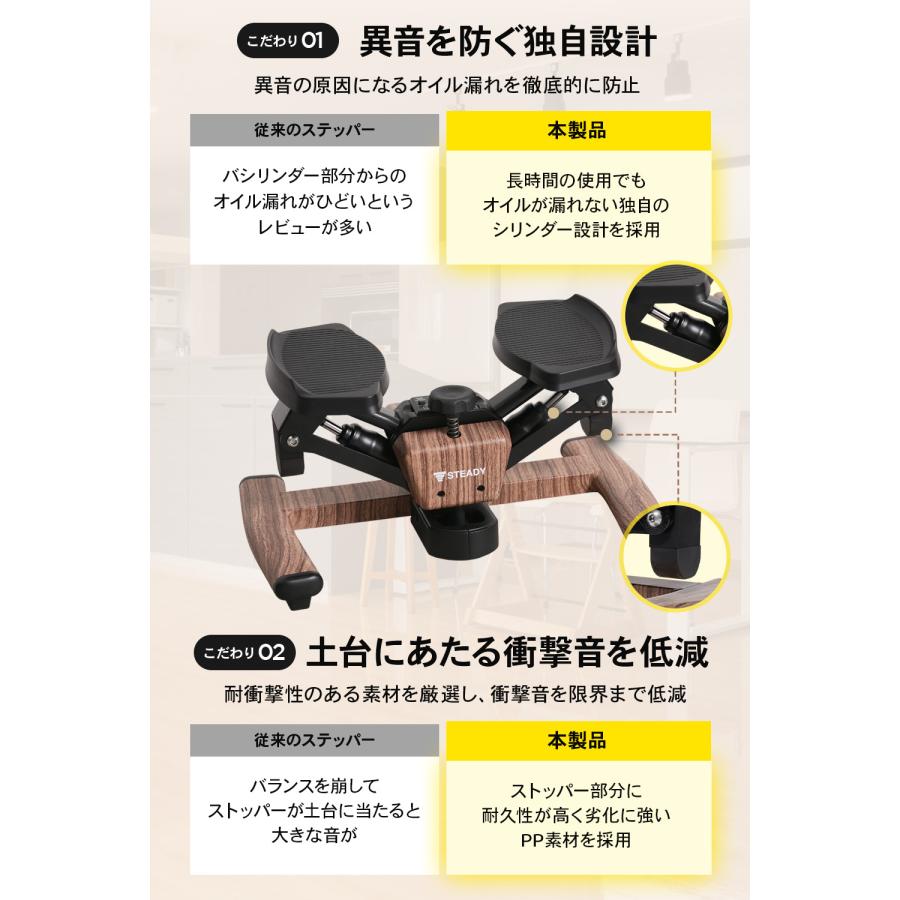STEADY（ステディ） ツイストステッパー ステッパー 静音 3WAY 家庭用