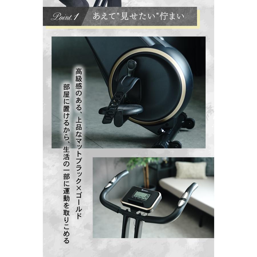 STEADY（ステディ） フィットネスバイクNeo マットブラック×ゴールド 1