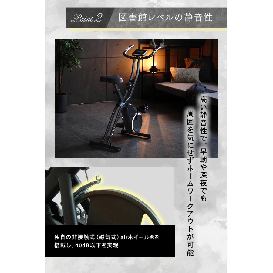 STEADY（ステディ） フィットネスバイクNeo マットブラック×ゴールド 1