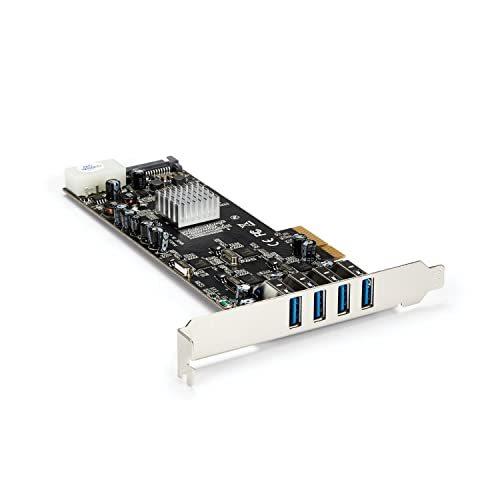 StarTech.com USB 3.0 4ポート増設PCIeカード 4個の専用5Gbpsチャネル UASP対応 SATA(15ピン) / ペリ