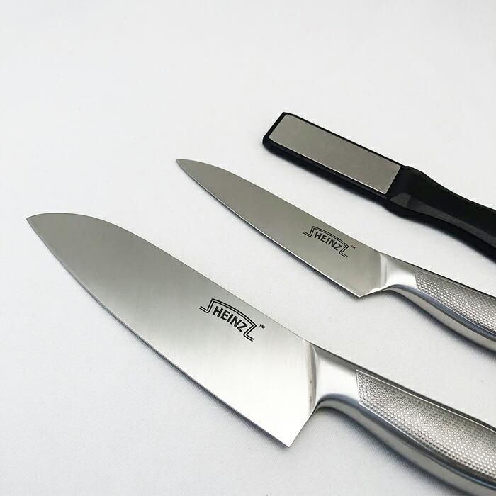 HEINZ ハインツ 包丁 セット 三徳包丁 ペティナイフ シャープナー