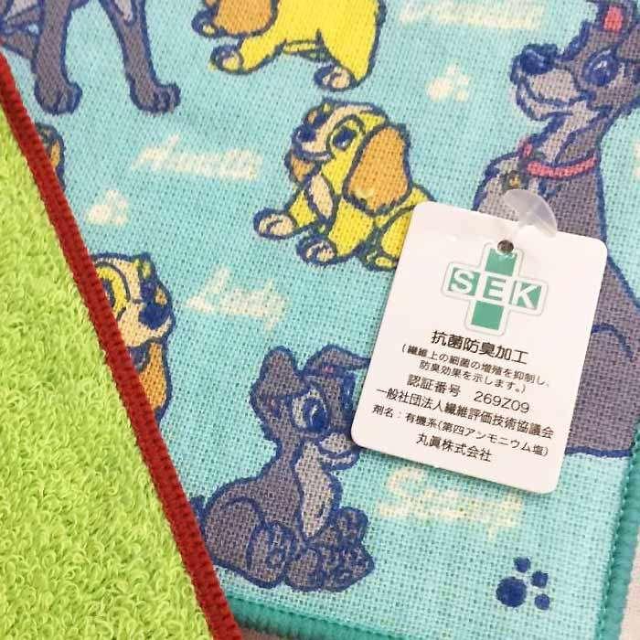 豆タオル ディズニー 表ガーゼ 裏パイル 9柄 約15×15cm ハンカチ はん