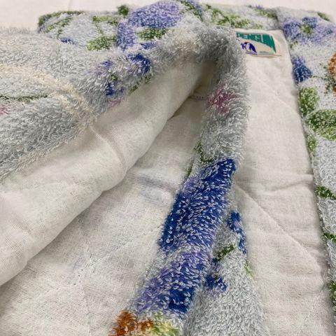 今治タオルかいまき(夜着)裏ガーゼ付きブルー