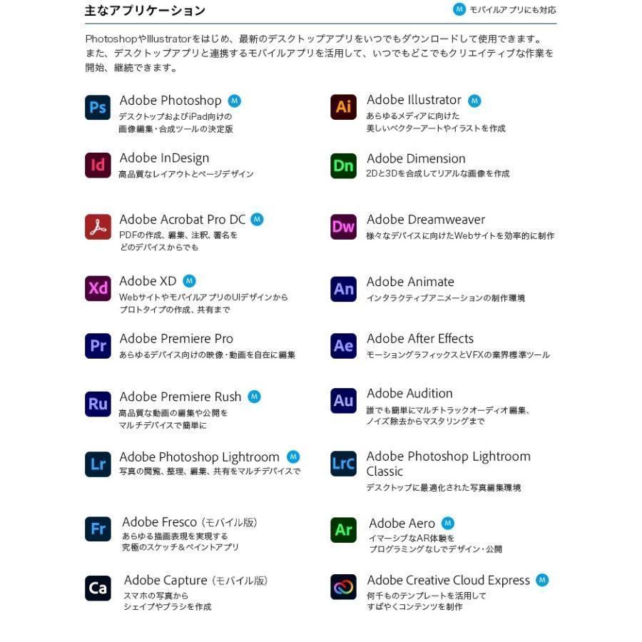 Adobe Creative Cloud 【3ヵ月】 オンラインコード版 Windows/Mac 対応 | 動画 8K 4K VR 画像 写真 イラスト デザイン フォント｜maedastore13｜05
