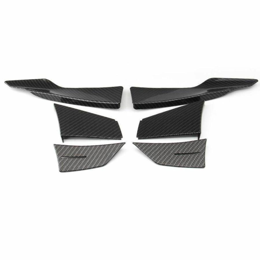 汎用 フロント カナード 3D スポイラー エアロ フロントバンパー