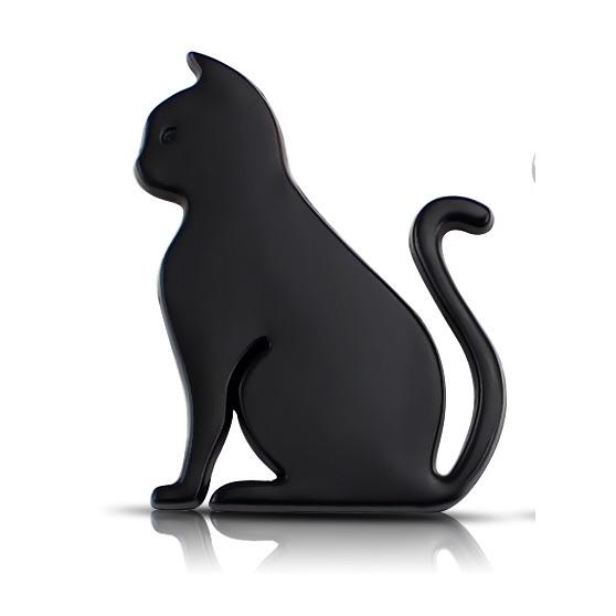 猫 印象のデザイン エンブレム ねこ ステッカー 3d 立体 かわいい 黒ネコ バイク インテリア プレート 金属 防水 車 壁 自転車