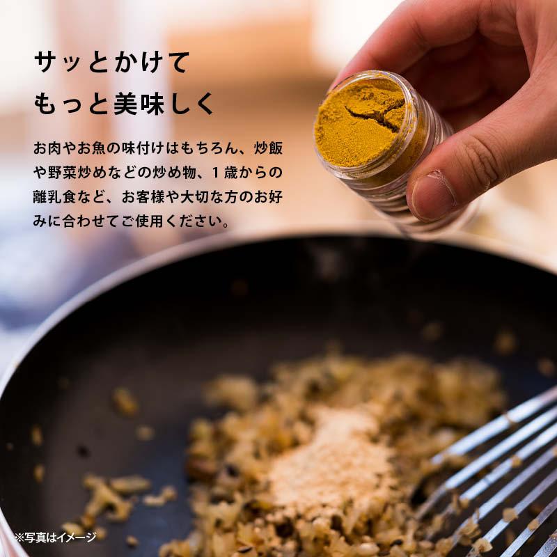 前田家 無添加 辛くないカレー塩 計300g 100gx3袋 簡単 味付け１歳からの 離乳食 カレー粉 パウダー 粉末 カレー風味 炒飯 野菜炒め スパイス ソルト 安心｜maedaya｜09