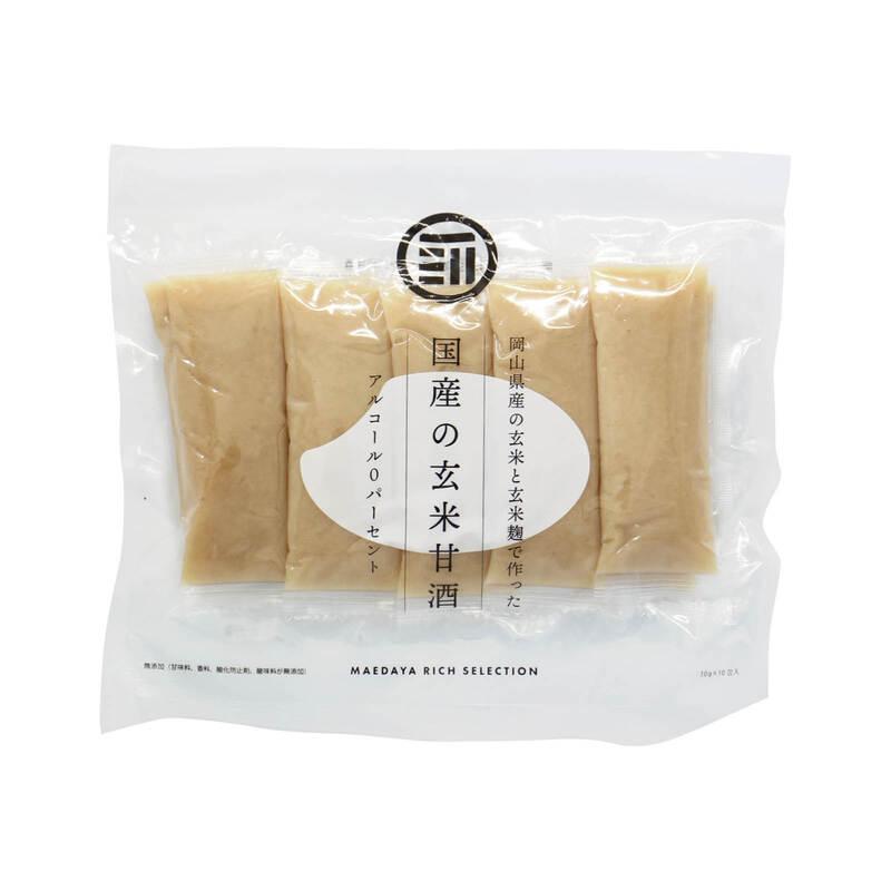 甘酒 無添加 玄米甘酒 計300g 30g x10包 x1袋 前田家 砂糖不使用 玄米麹 国産の玄米だけで作った 濃縮スティックタイプ あま酒 甘ざけ | MAEDAYA 前田家 | 01