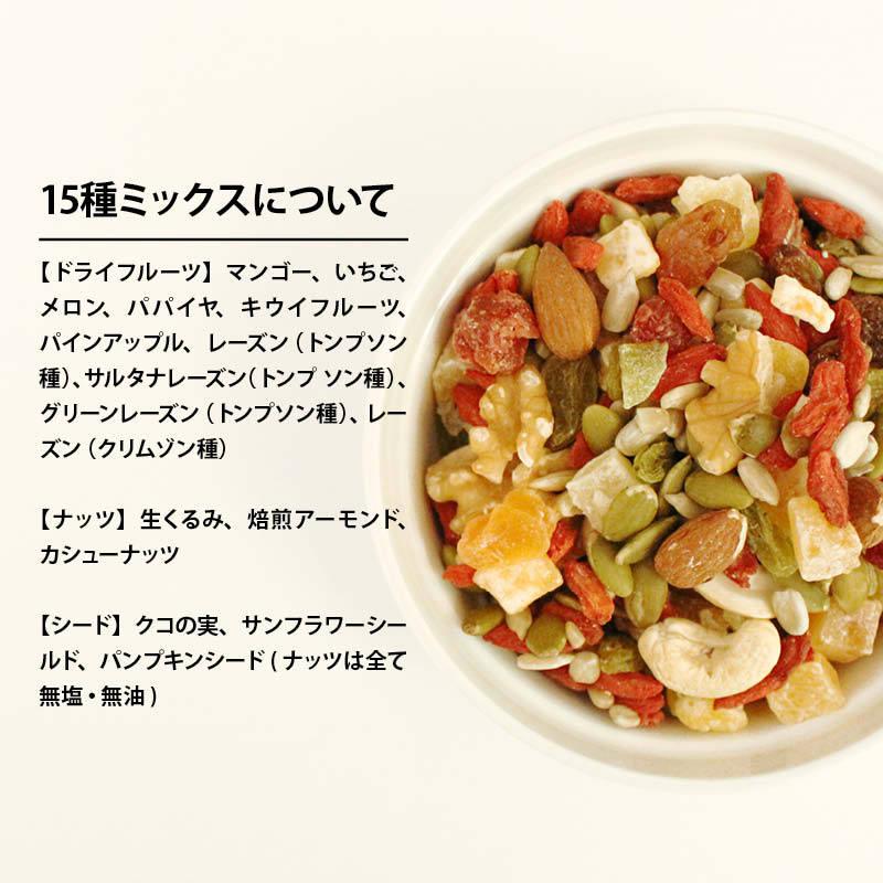 ナッツ類 十五種類の健美ミックス 600g 前田家 ドライフルーツ