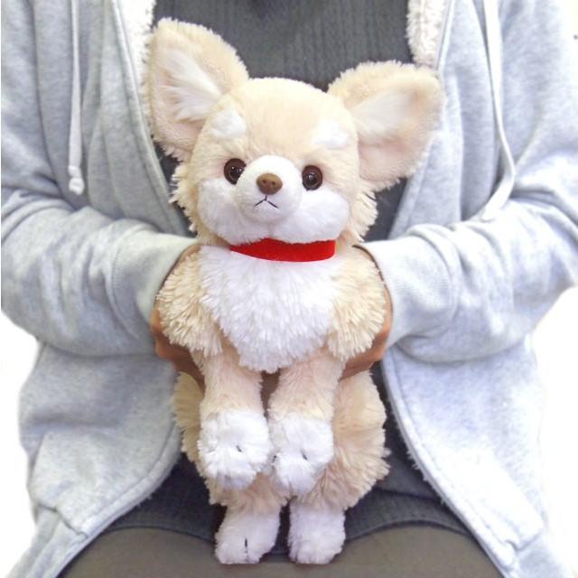 リアルな癒し系 犬のぬいぐるみ ひざわんこ　チワワ　クリーム｜maedchen｜07