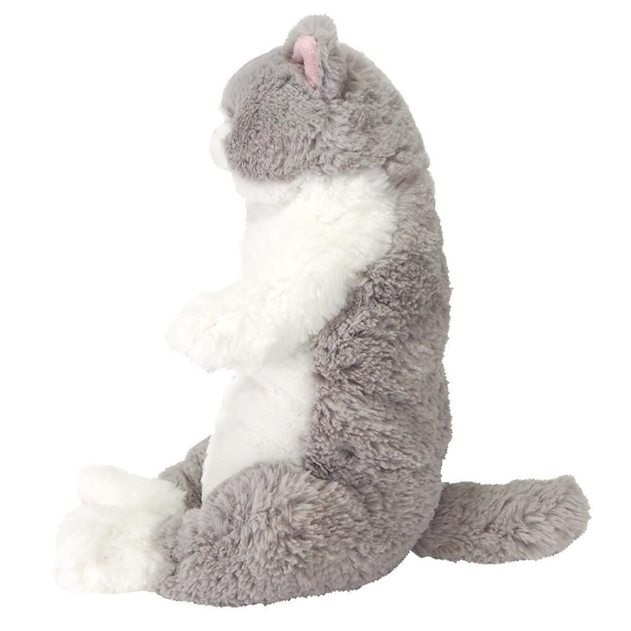 ひざねこ すやすや グレー 癒し系 リアル ネコ ぬいぐるみ もふもふ