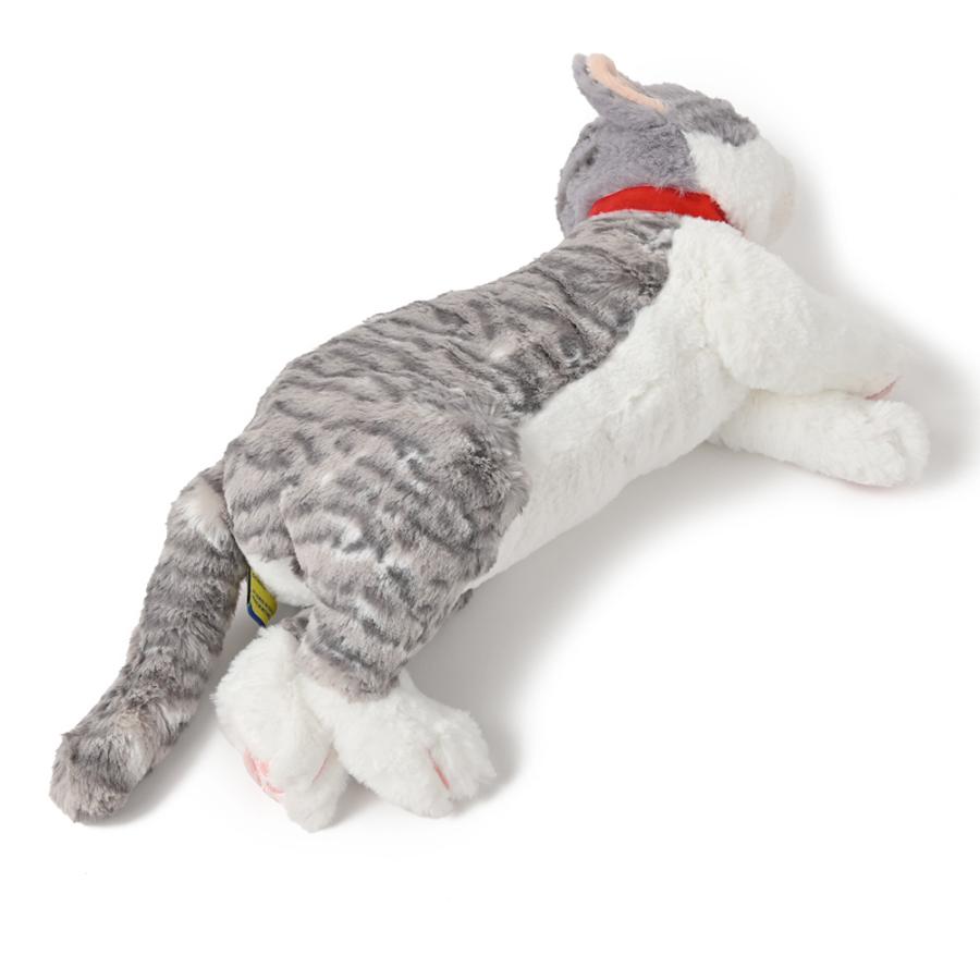 ひざねこ サバシロ M リアル ネコ ぬいぐるみ 癒し系 もふもふ