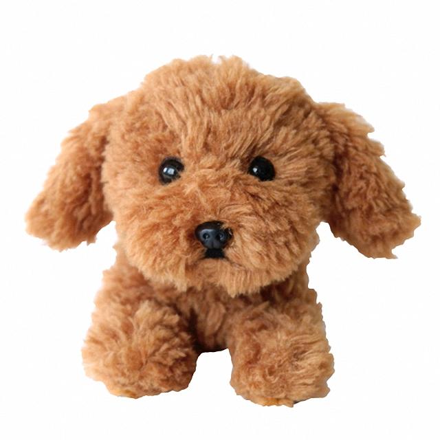 犬のぬいぐるみ リアルな癒し系 ひざわんこ SS トイプードル BR
