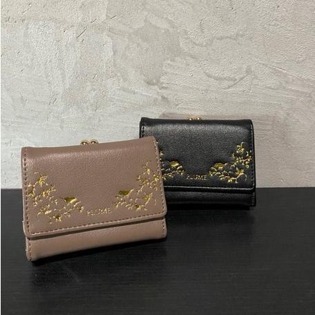サニーサイド 小鳥箔押しがま口 折財布 : メッチェン洋品雑貨店 サニーサイド 小鳥箔押しがま口 折財布 : メッチェン洋品雑貨店
