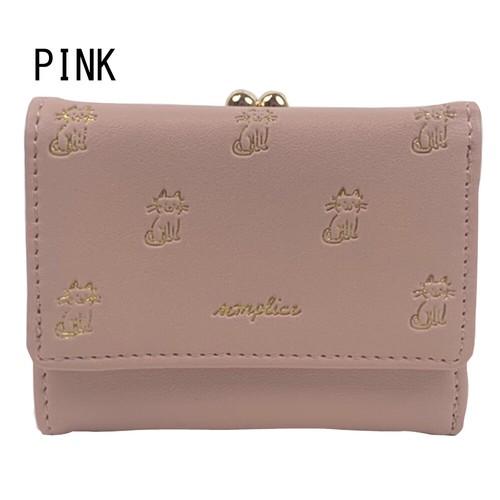 Sunny Side（サニーサイド） ゆるねこ 箔押し がま口 三つ折り財布