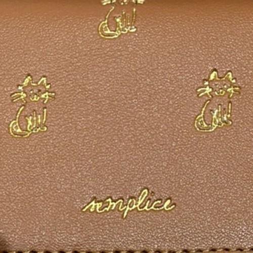 Sunny Side（サニーサイド） ゆるねこ 箔押し がま口 三つ折り財布